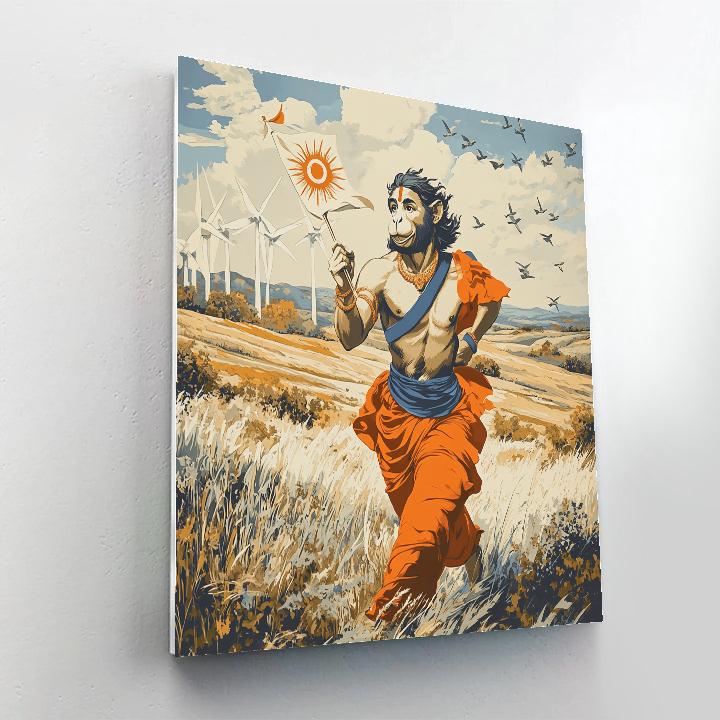 Hanuman Windmill Field Runner paint by number