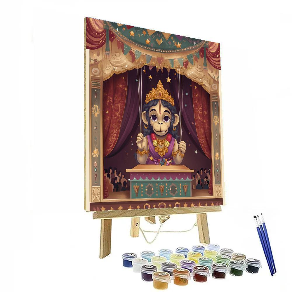 Hanuman Puppet Theater Protector paint by numbers