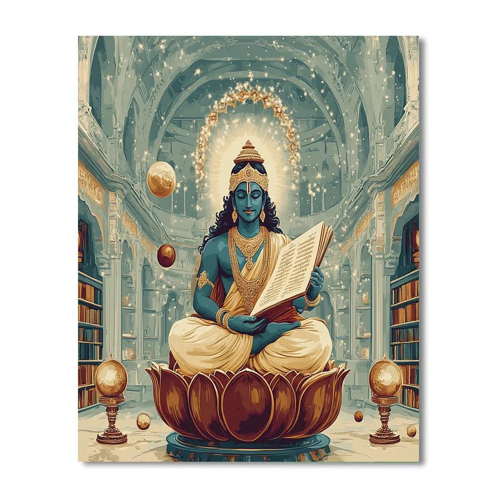 Vishnu As Protector Of The Library Of Cosmic Cycles paint by number