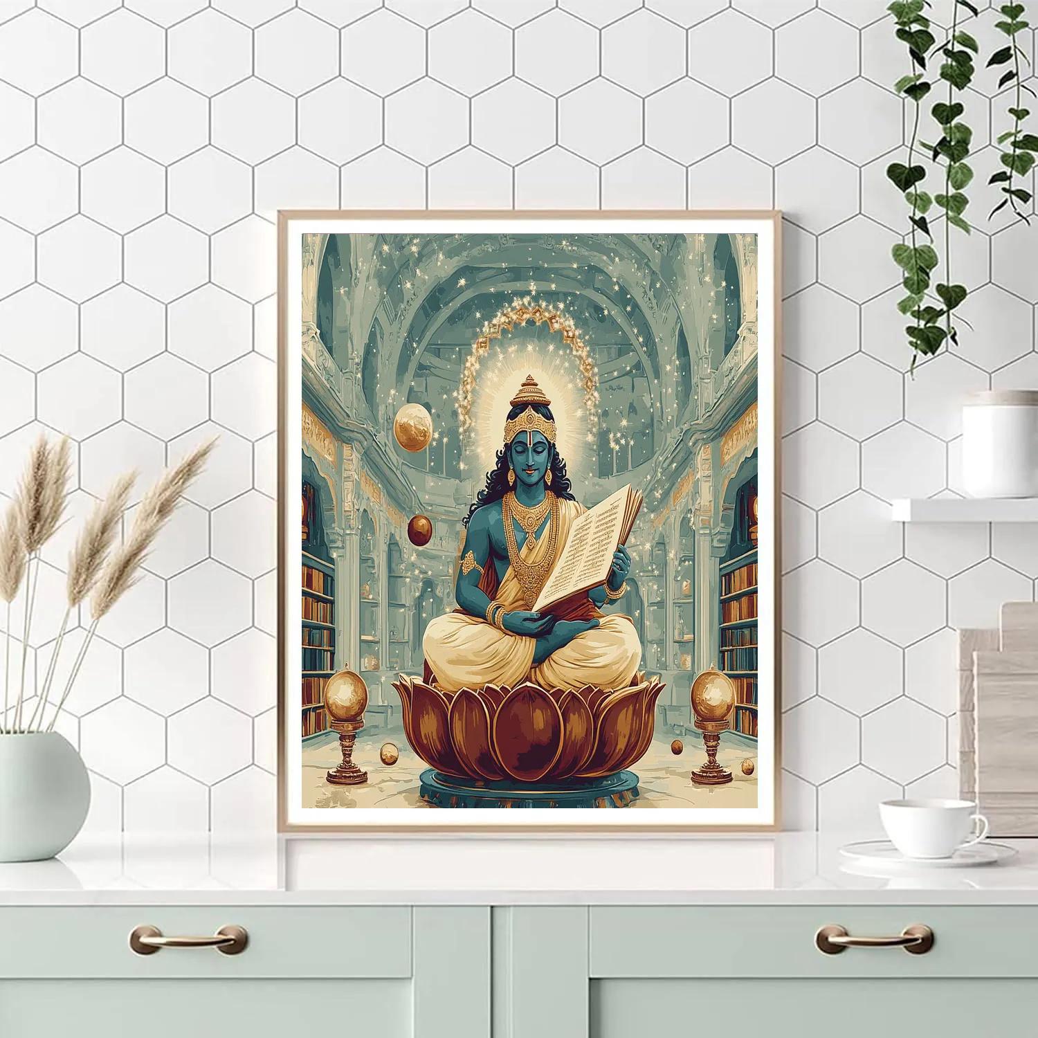 Vishnu As Protector Of The Library Of Cosmic Cycles paint by number