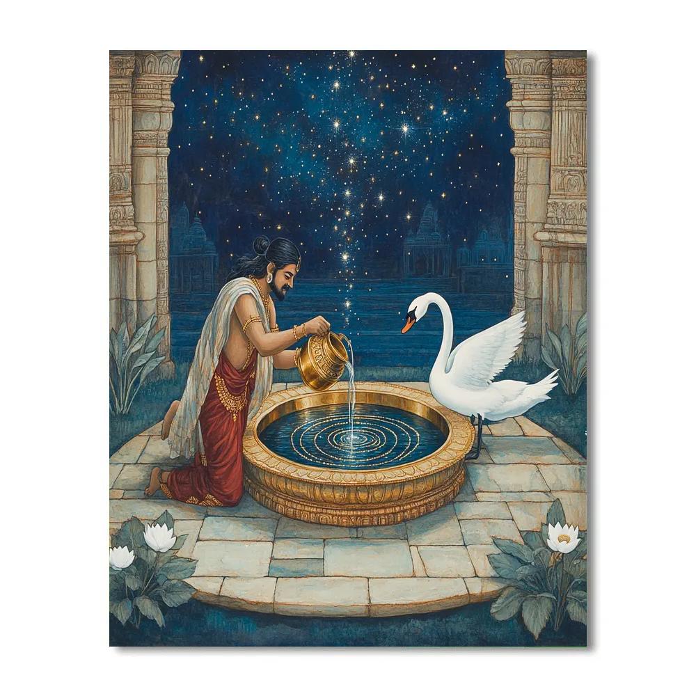 Brahma Water Vessel At Cosmic Well paint by numbers