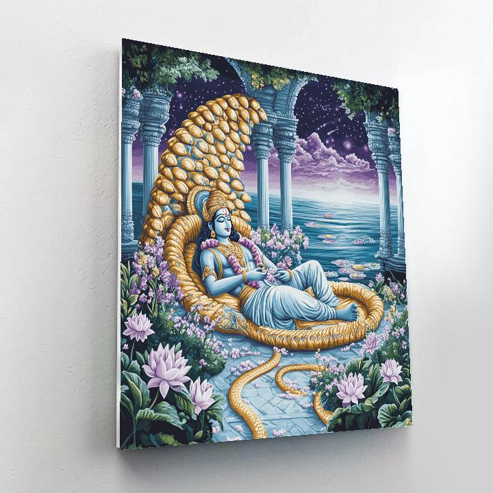 Ananta Shesha Garden Around Vishnu DIY paint by numbers