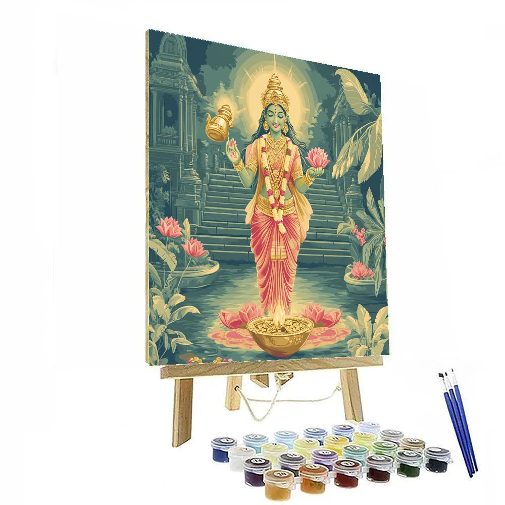 River Lantern Ceremony With Lakshmi Blessing DIY paint by numbers