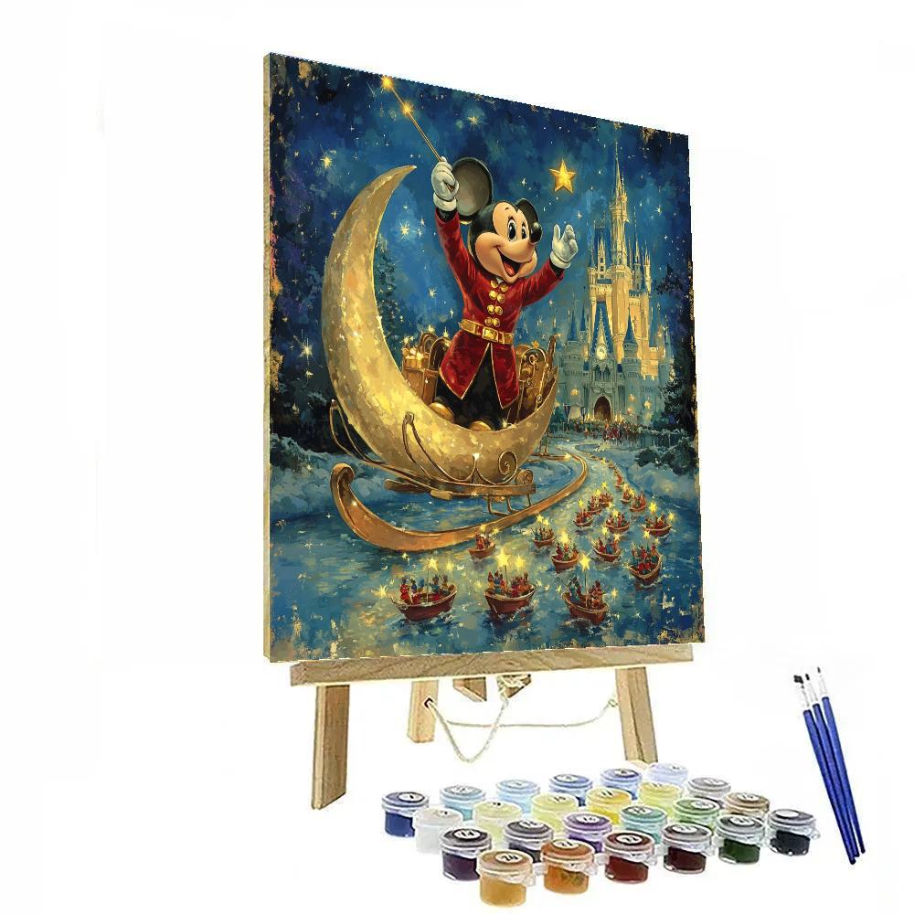 Aurora Sleigh Parade Above The Castle Lagoon paint by number