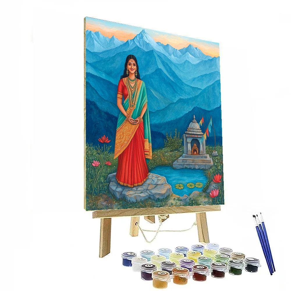 Mountain Dawn Parvati Pilgrimage paint by number