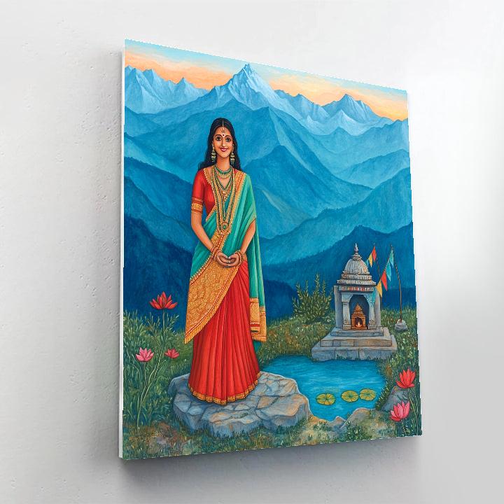 Mountain Dawn Parvati Pilgrimage paint by number