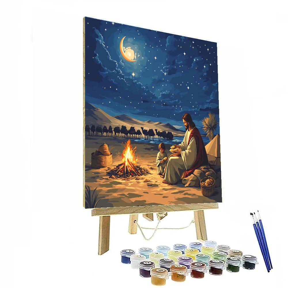 Caravan Under Stars With Jesus At The Center paint by numbers