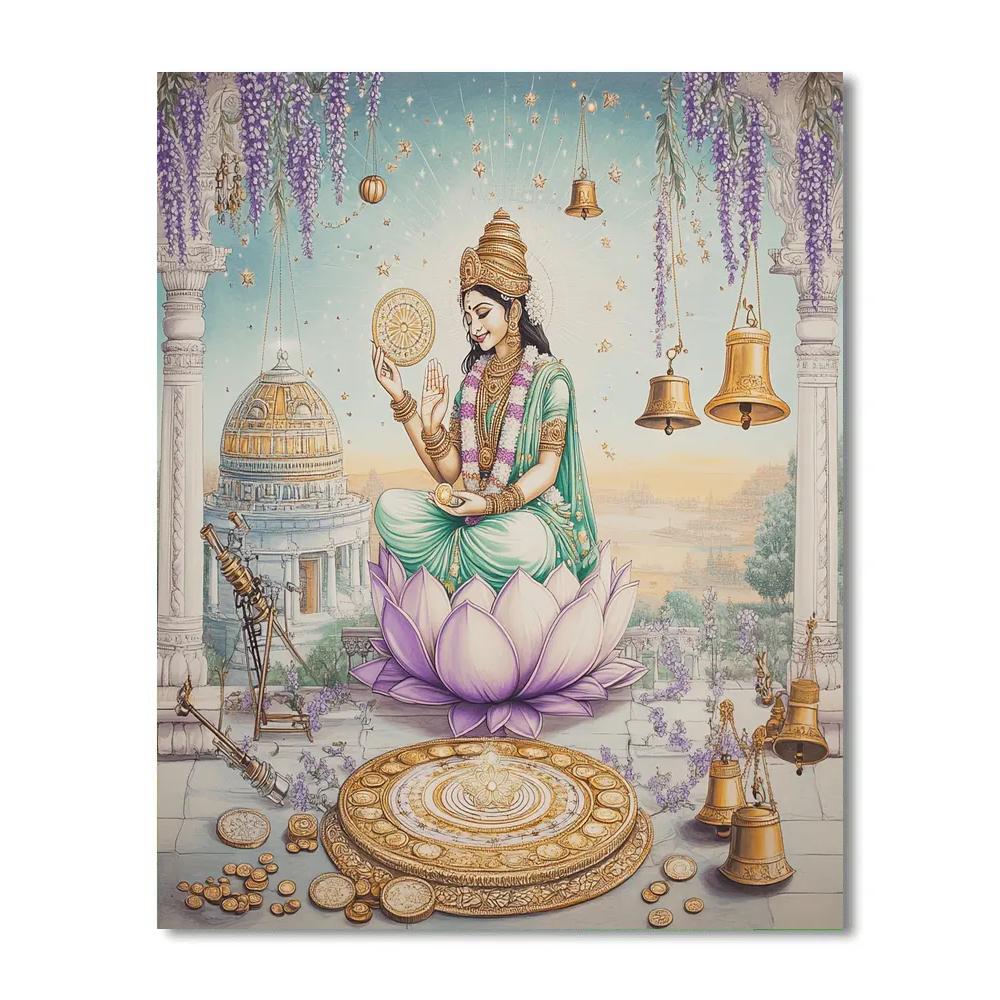 Lakshmi-Crafted Lotus Observatory Numbered painting kits