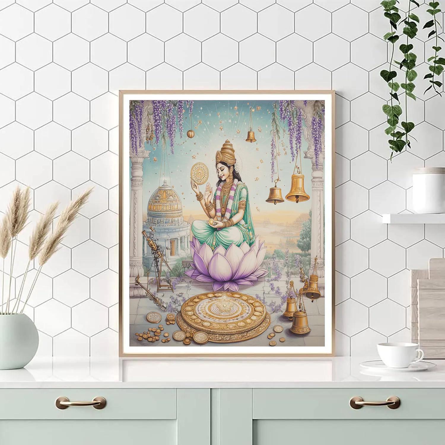 Lakshmi-Crafted Lotus Observatory Numbered painting kits