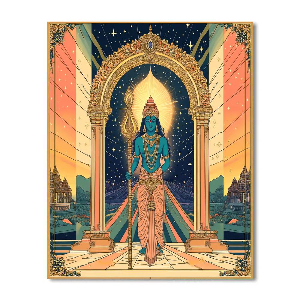 Vishnu As Guardian Of The Time Dilation Gate Painting by numbers kit