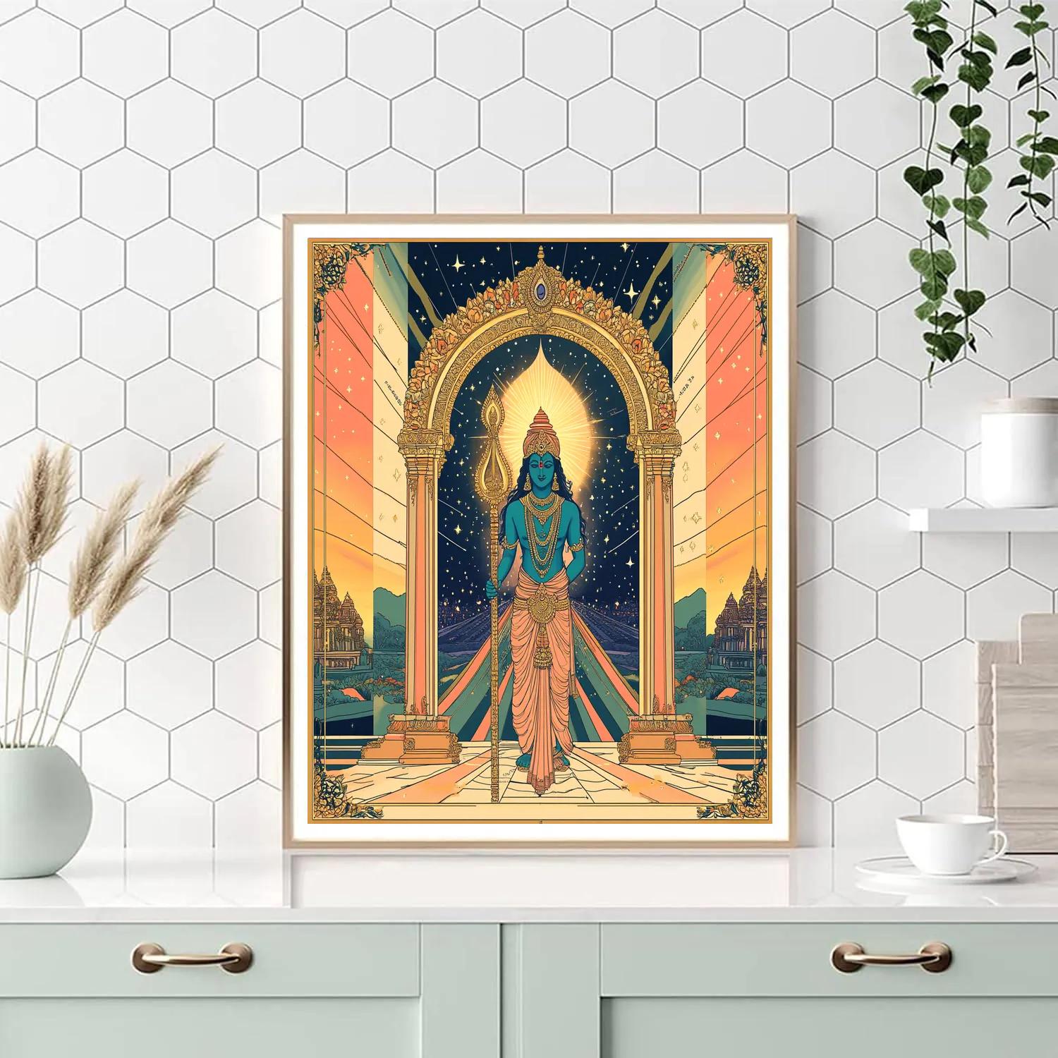 Vishnu As Guardian Of The Time Dilation Gate Painting by numbers kit