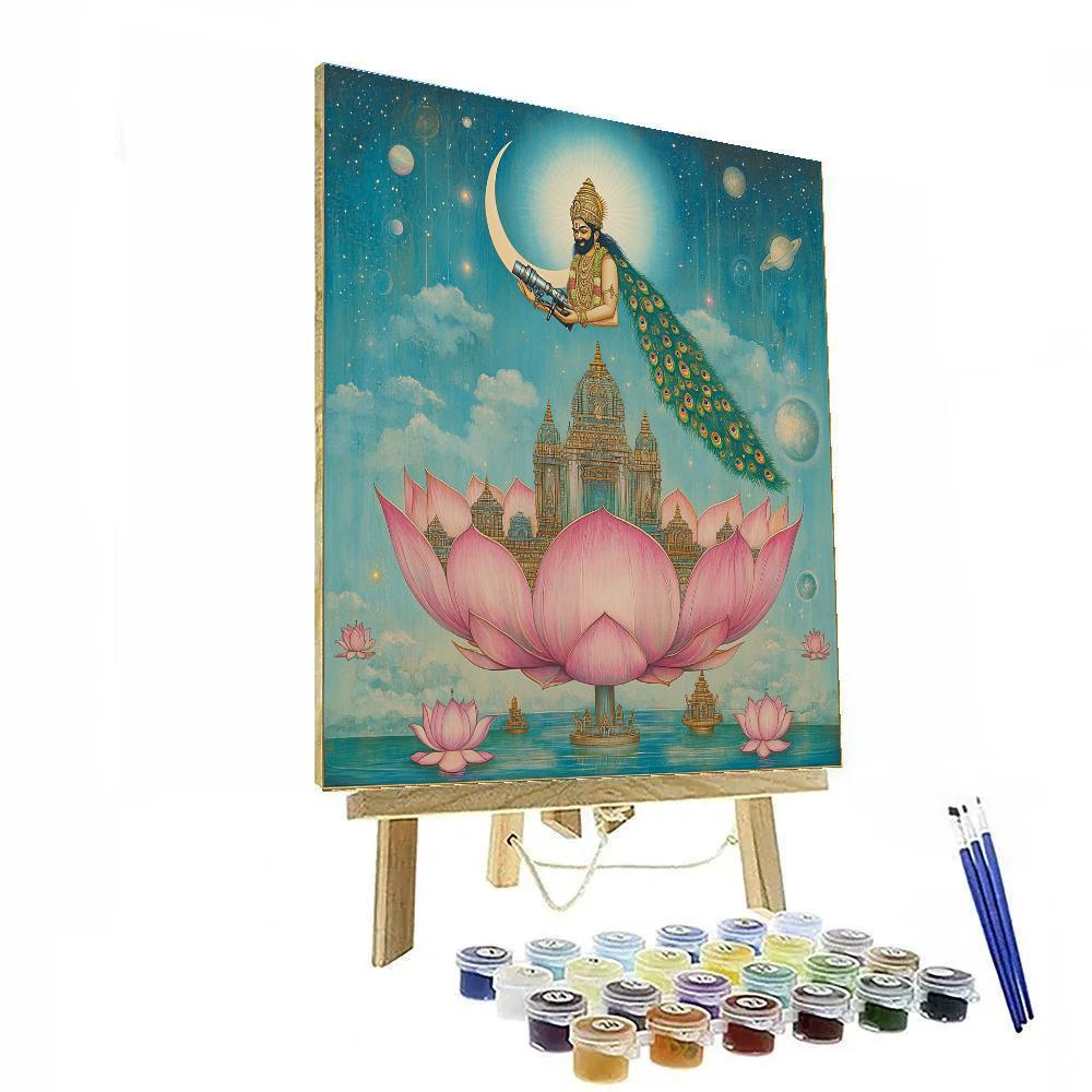 Vishnu Blessing The Floating Lotus Observatory Number painting