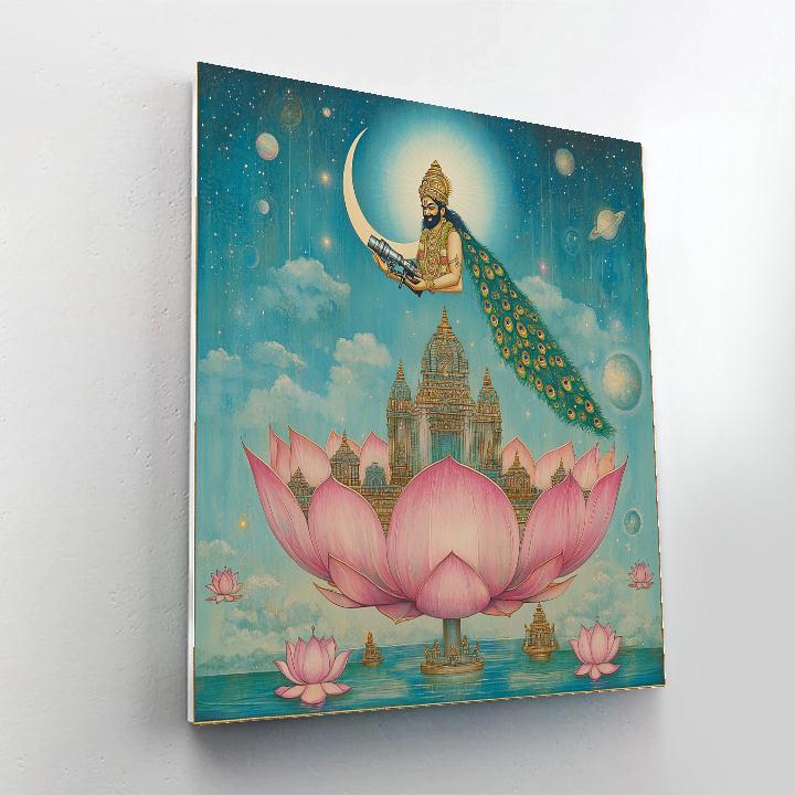 Vishnu Blessing The Floating Lotus Observatory Number painting
