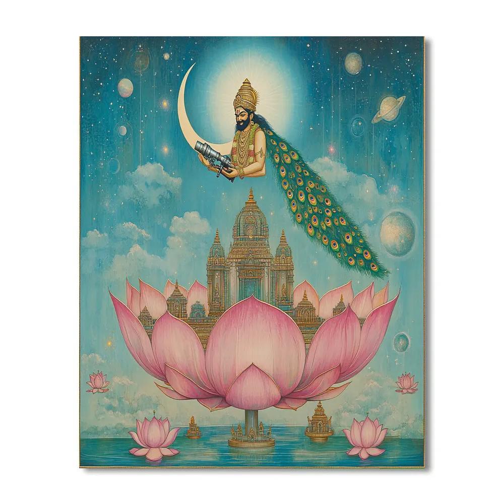 Vishnu Blessing The Floating Lotus Observatory Number painting