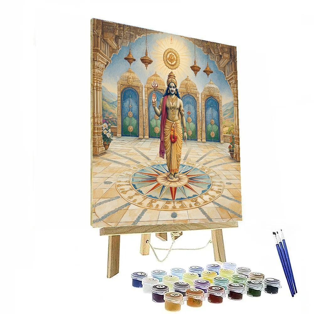Vishnu In The Temple Of Four Directions Numbered painting kits