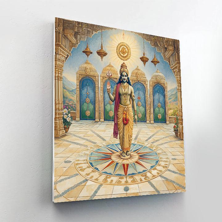 Vishnu In The Temple Of Four Directions Numbered painting kits