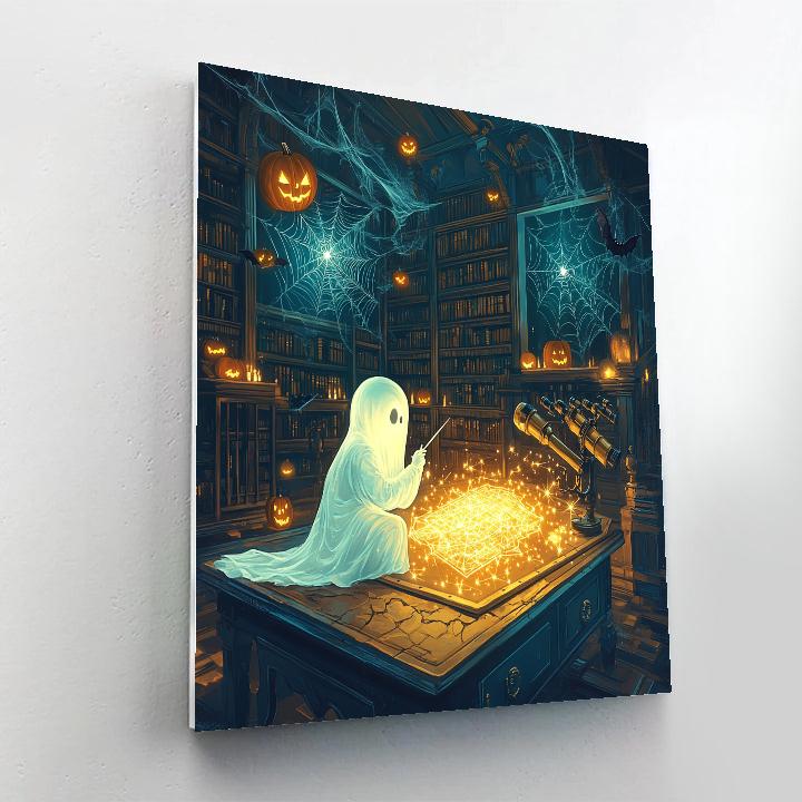 Haunted Lantern Cartography Painting by numbers kit