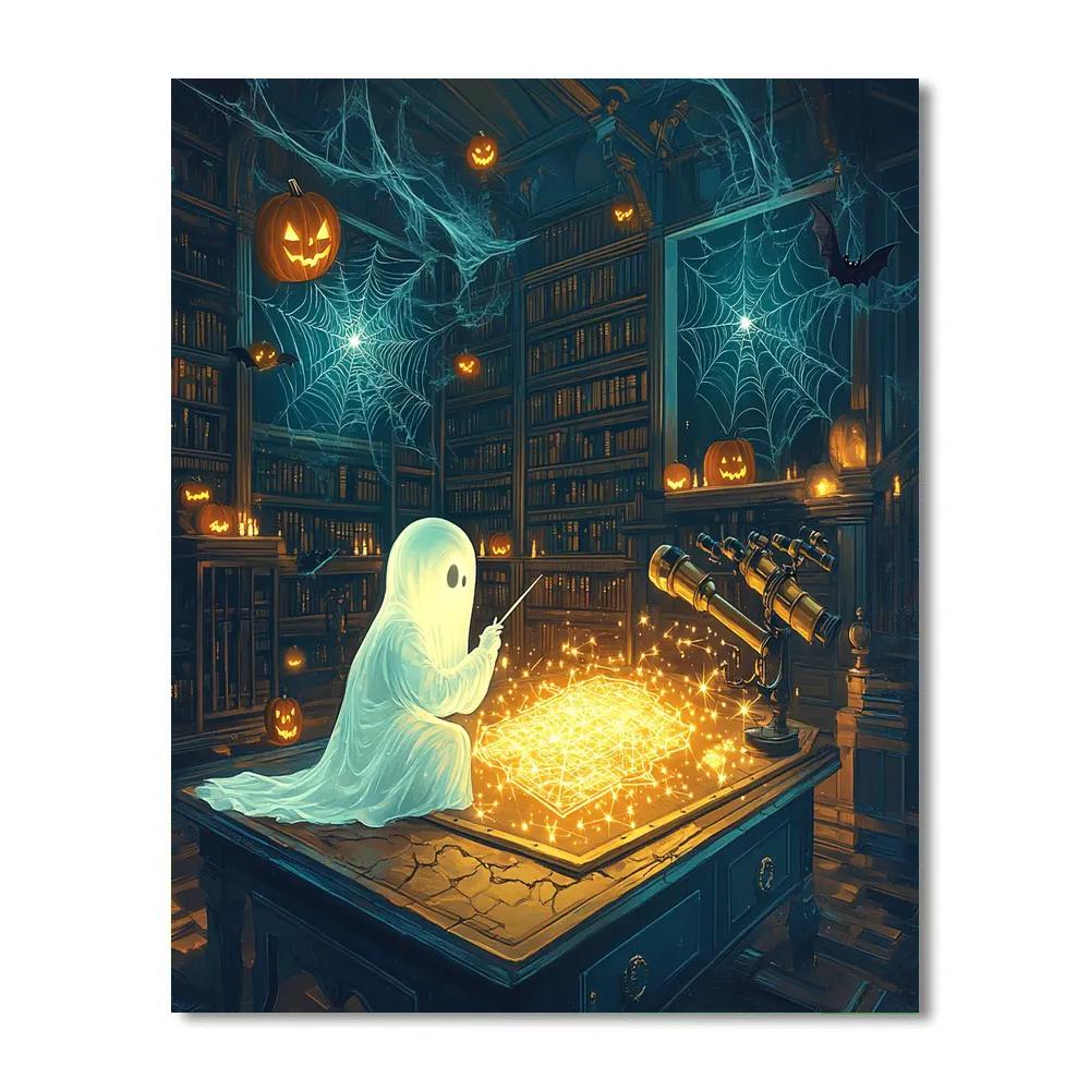 Haunted Lantern Cartography Painting by numbers kit