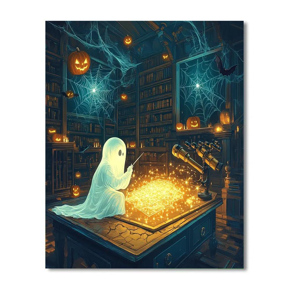 Haunted Lantern Cartography Painting by numbers kit