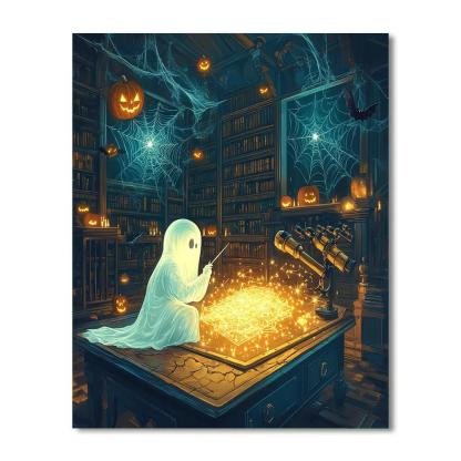 Haunted Lantern Cartography Painting by numbers kit