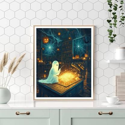 Haunted Lantern Cartography Painting by numbers kit