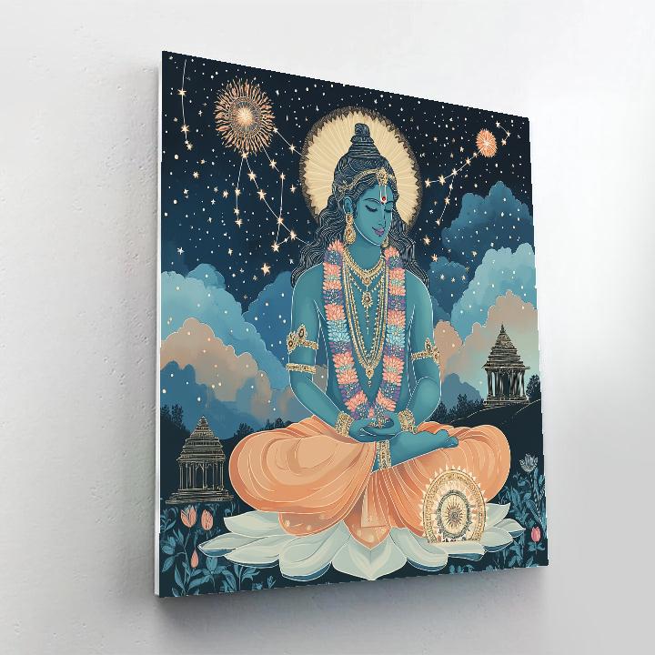 Vishnu Creating A Constellation Garland paint by number