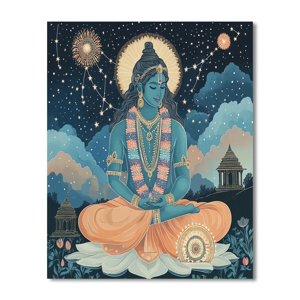 Vishnu Creating A Constellation Garland paint by number