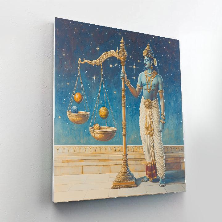 Vishnu Restoring Balance On The Planetary Scales paint by color