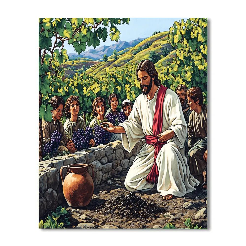 Jesus And The Seed Of The Vineyard Parable Painting by numbers kit