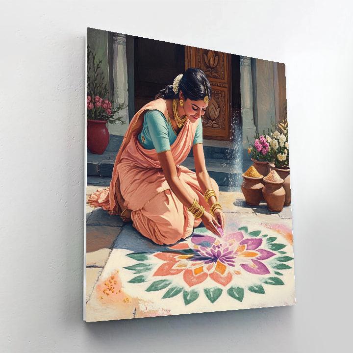 Parvati Artisan Of Sacred Rangoli Patterns painting number kit