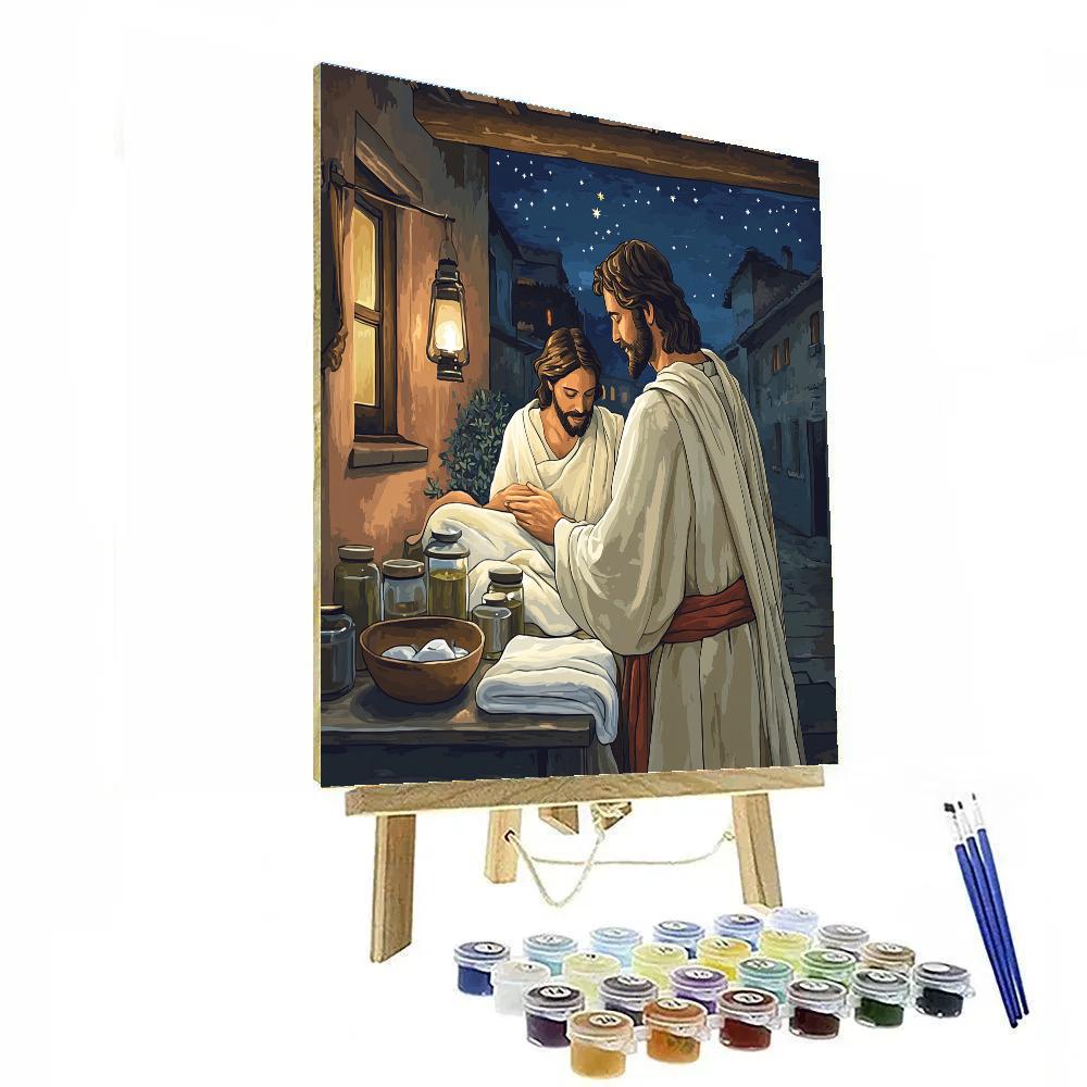 Night Clinic Mercy, Jesus As Healer painting number kit