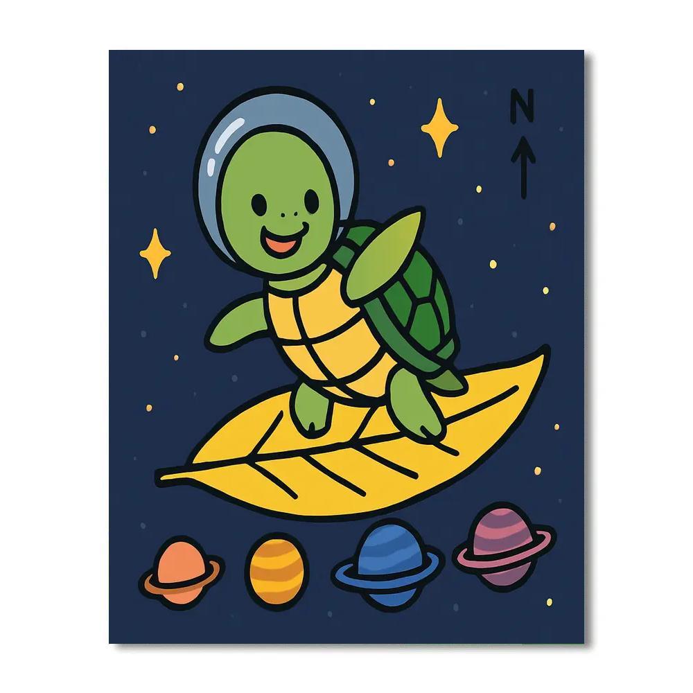 Solar Sail Turtle And The Planet Parade paint by color