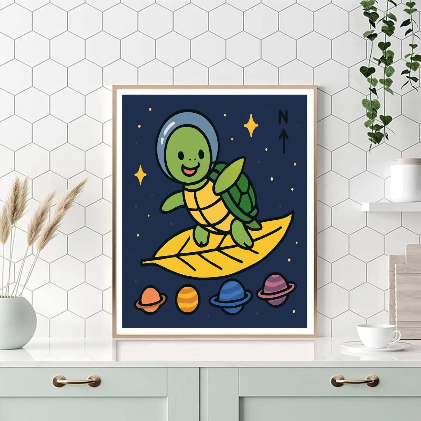 Solar Sail Turtle And The Planet Parade paint by color