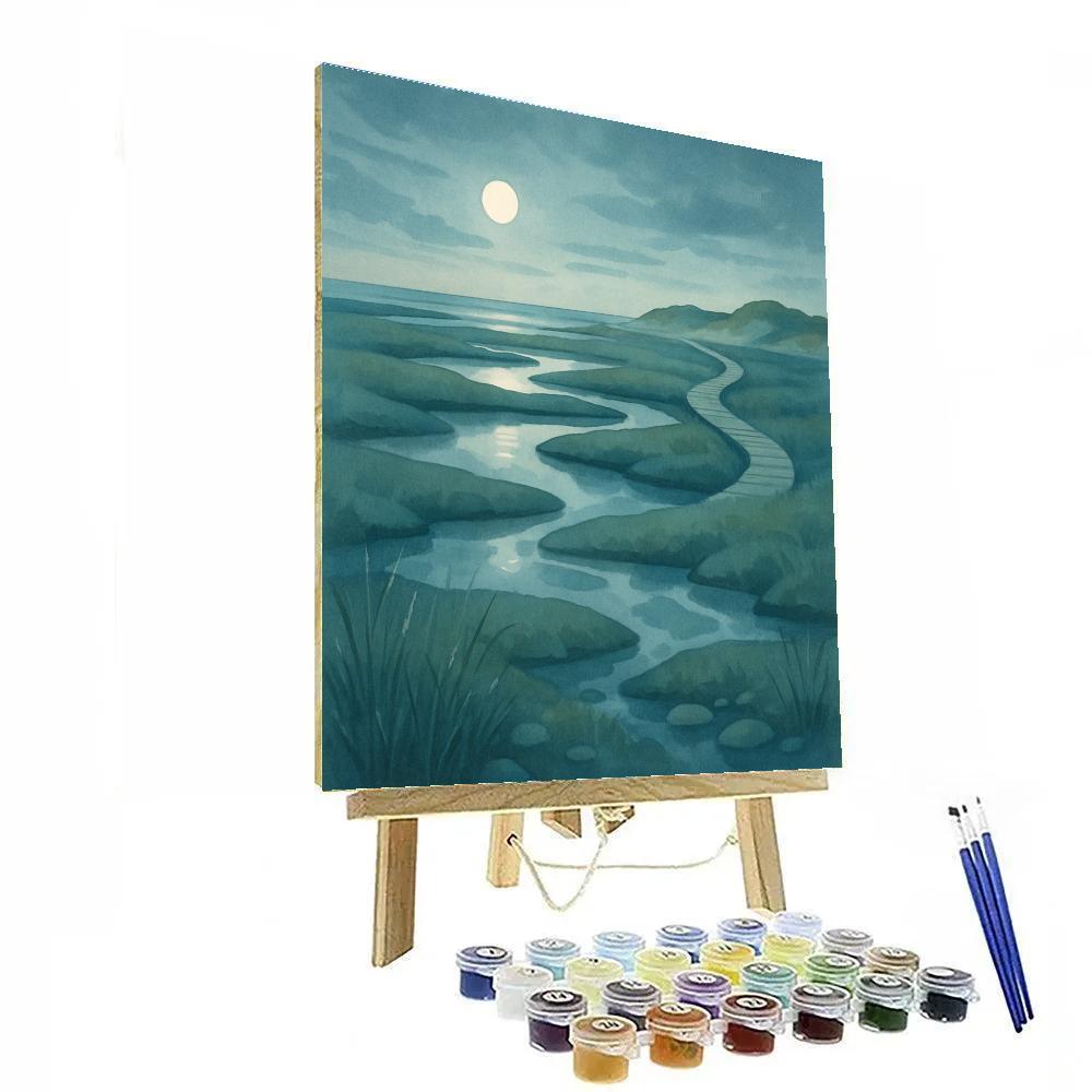 Moonlit Saltmarsh Serenity paint by color