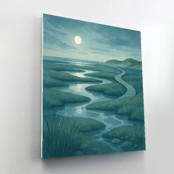 Moonlit Saltmarsh Serenity paint by color