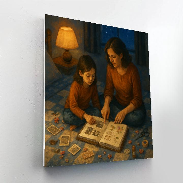 Starlit Scrapbook With Mom Paint by numbers art