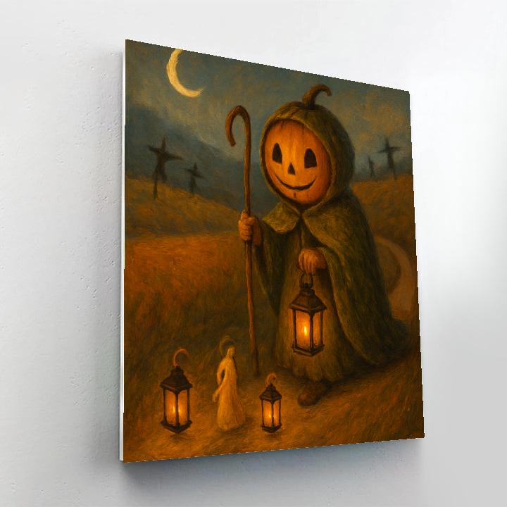 Lantern Lullaby Of The Pumpkin Shepherd paint by numbers