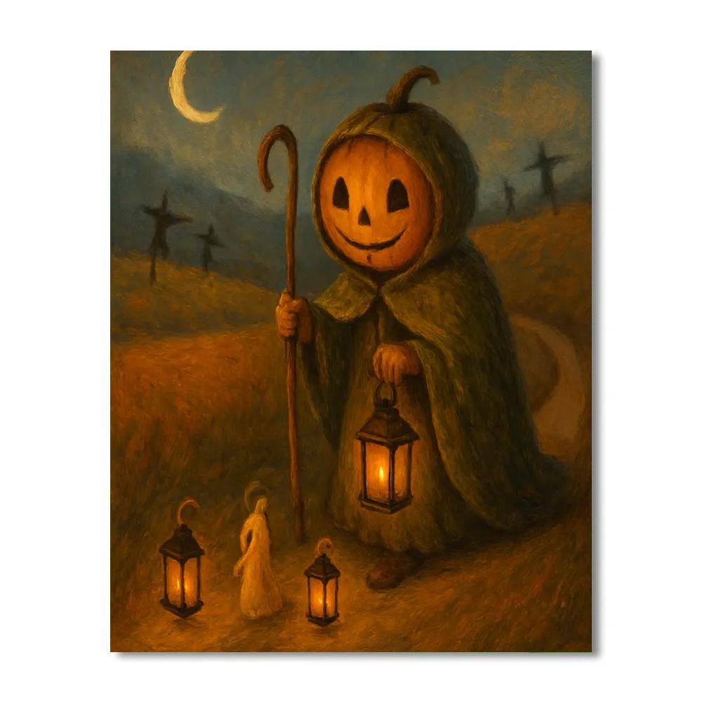 Lantern Lullaby Of The Pumpkin Shepherd paint by numbers