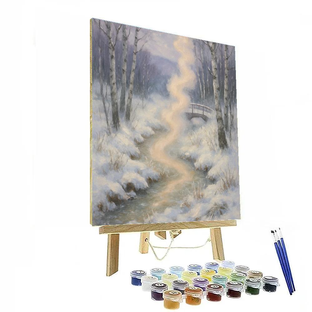 Steam Trail Through The Birch Hollow paint by numbers
