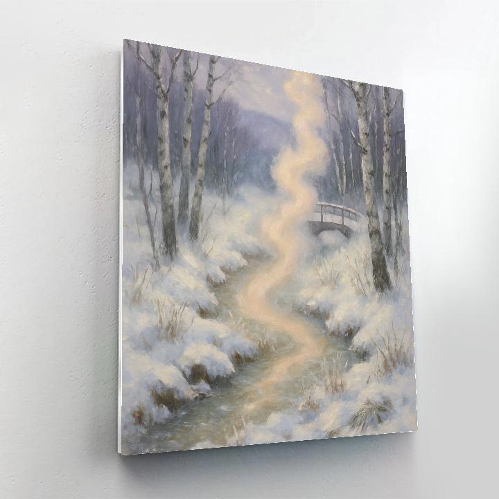 Steam Trail Through The Birch Hollow paint by numbers