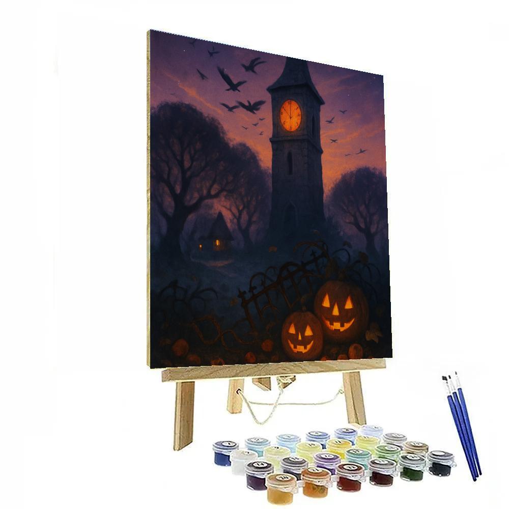 Clocktower Orchard At Witching Dusk Painting by numbers kit