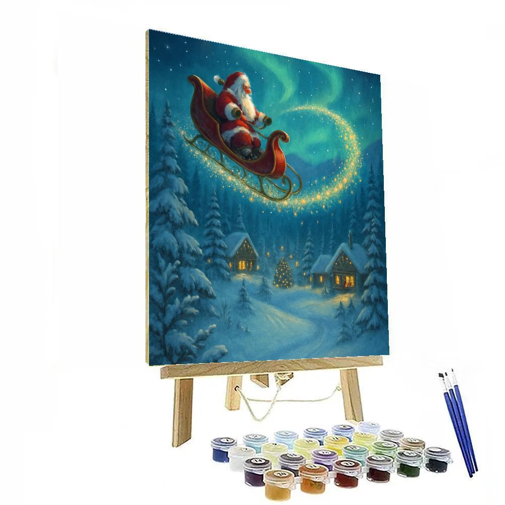 Aurora Sleigh Over Pine Valley painting number kit