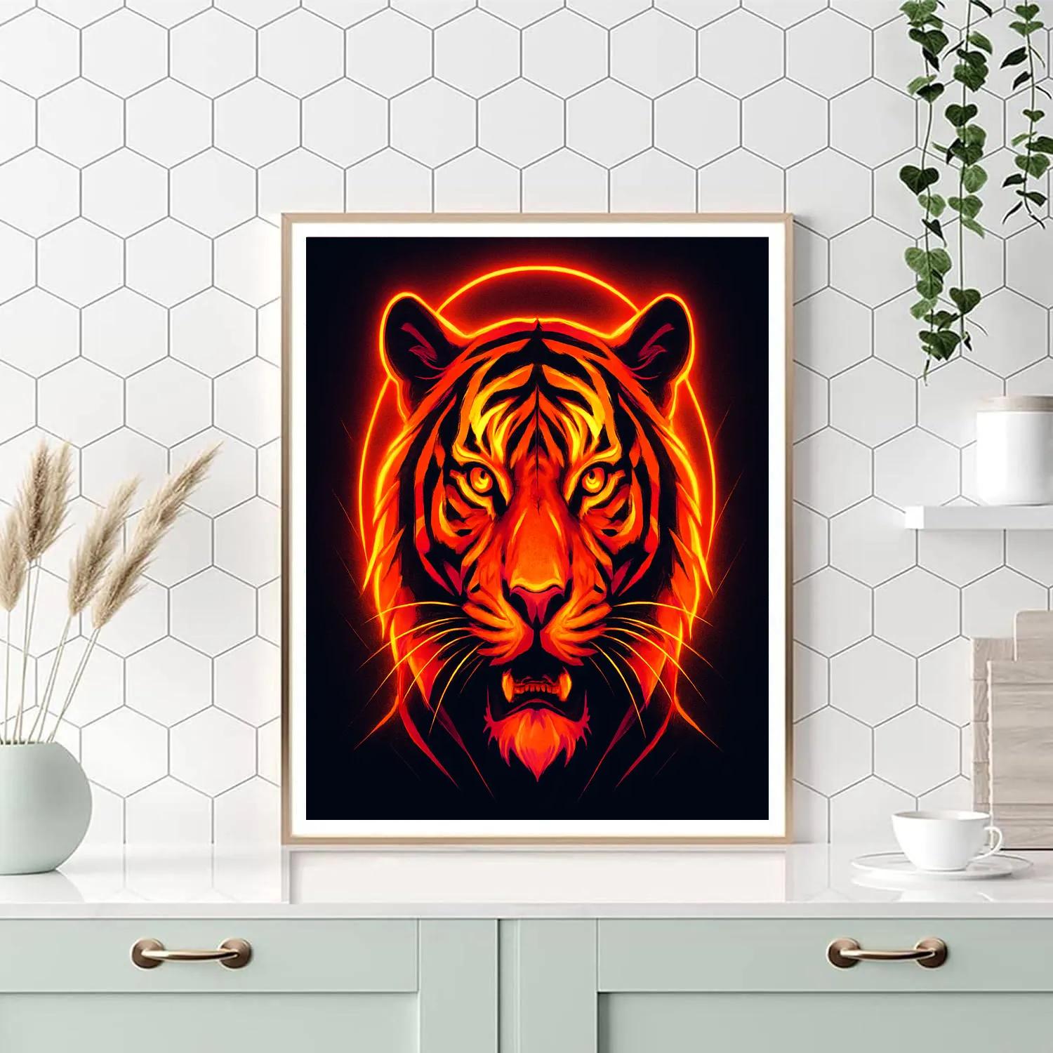 Solar Flare Tiger Monarch paint by number