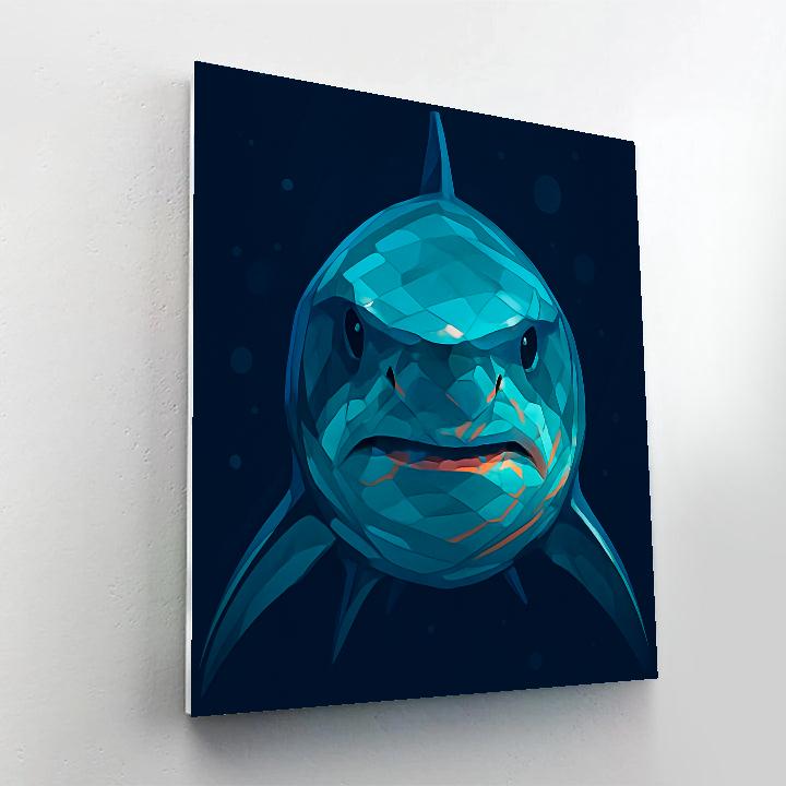 Deep Reef Shark Prism Paint by numbers art