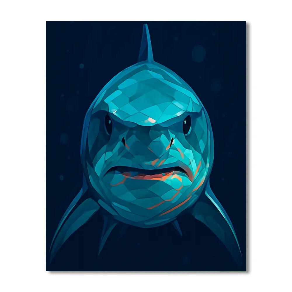 Deep Reef Shark Prism Paint by numbers art