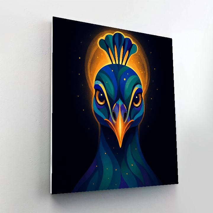 Nebula Crown Peacock Gaze Number painting