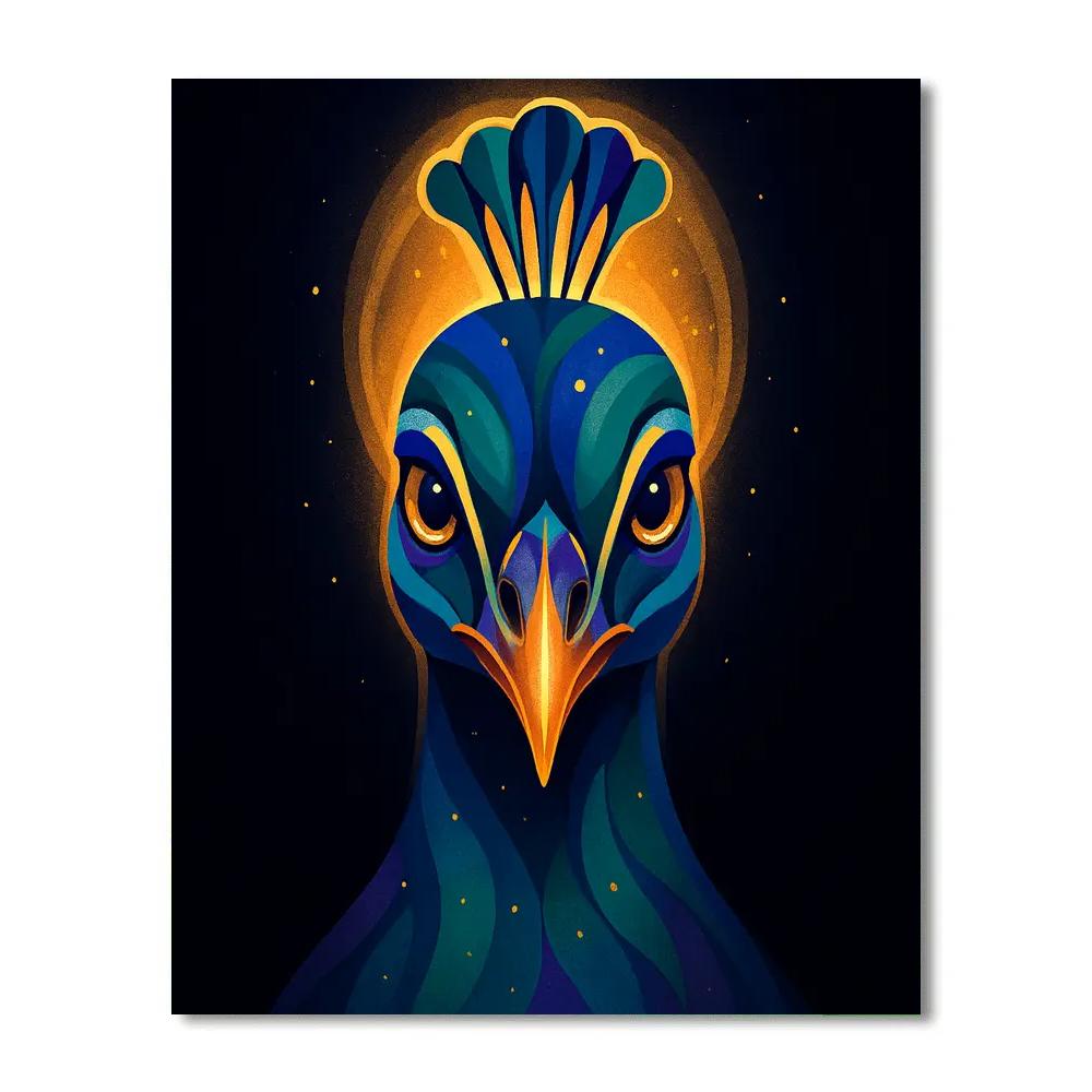 Nebula Crown Peacock Gaze Number painting