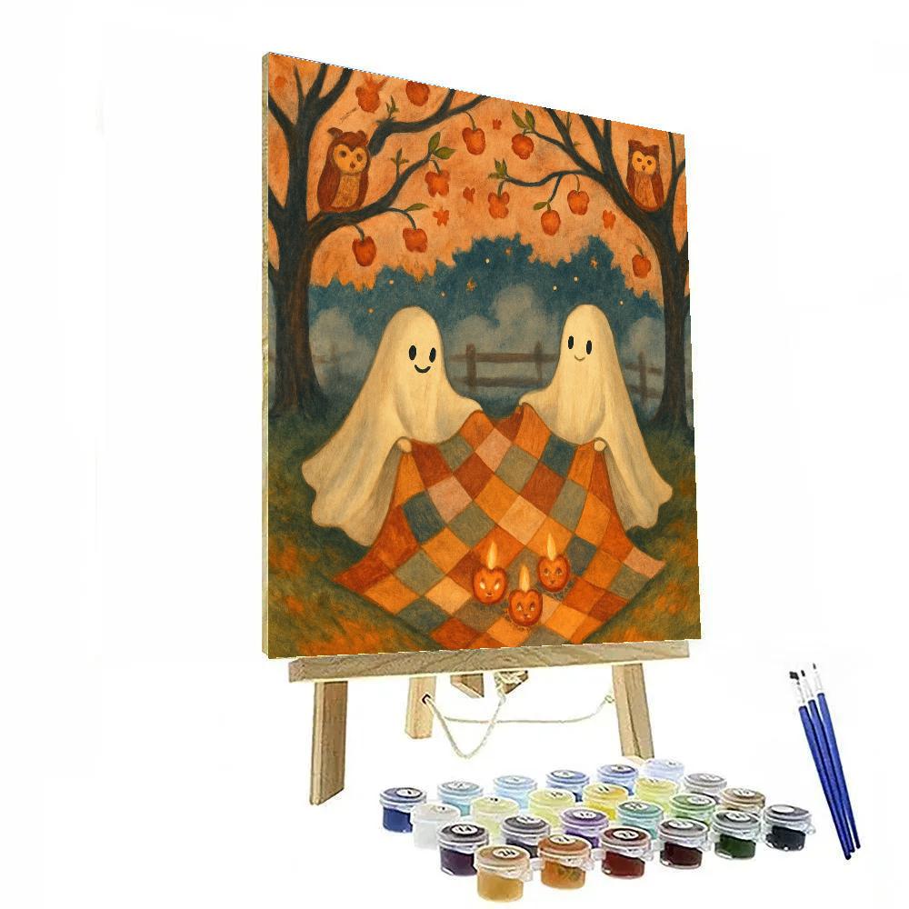 Ghost Quilt Picnic Under The Star Orchard painting number kit