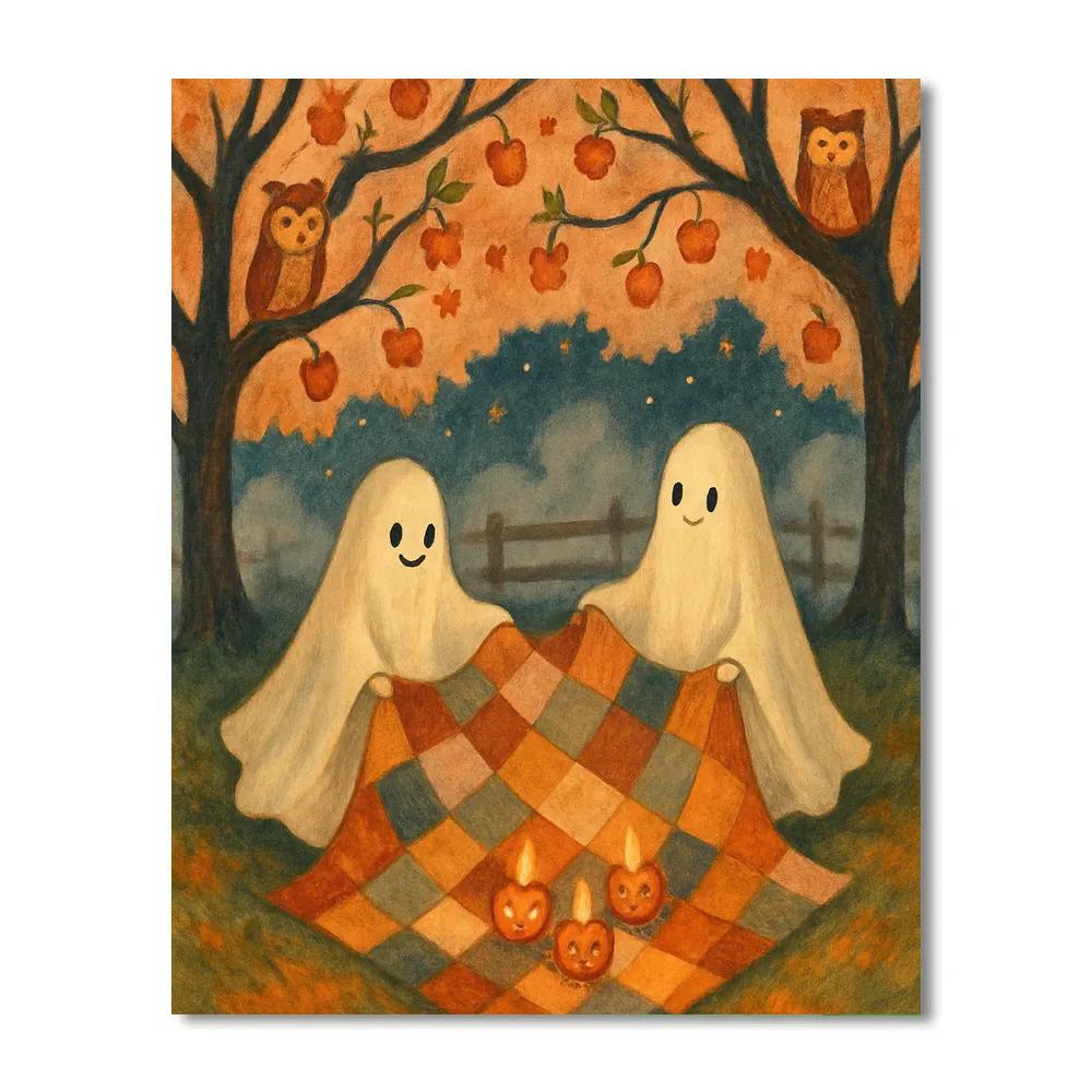 Ghost Quilt Picnic Under The Star Orchard painting number kit