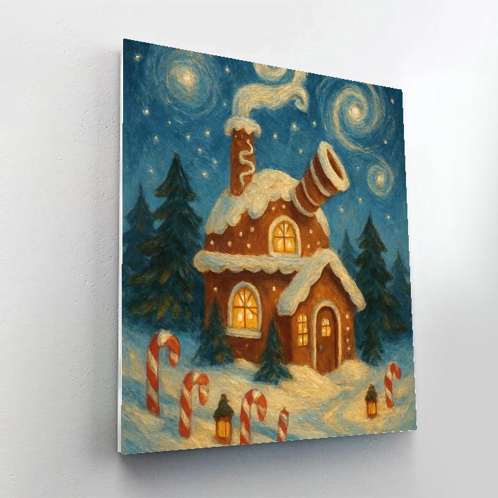 Gingerbread Observatory Cabin Paint by numbers kits